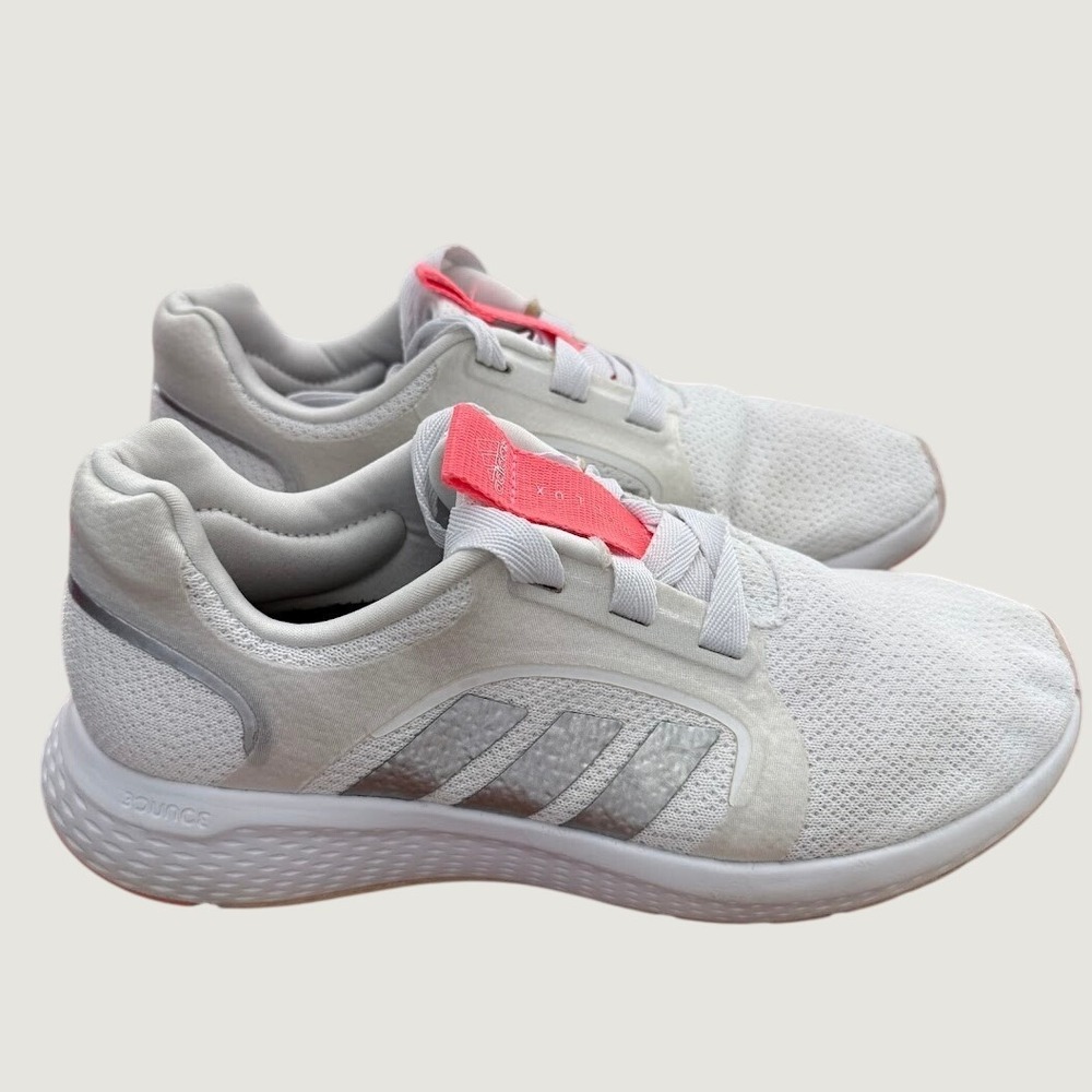 Adidas Edge Lux Womens Running Shoes White Silver Coral GX0587 Wmn Size 7 Bounce